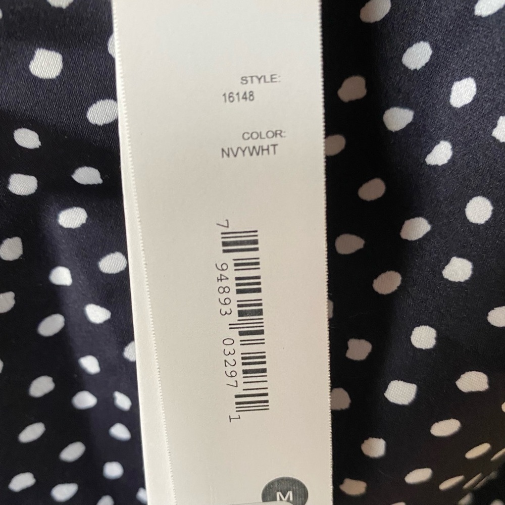 Aqua Navy White Tank Top Bloomingdales Reg $58 Med - Picture 3 of 3